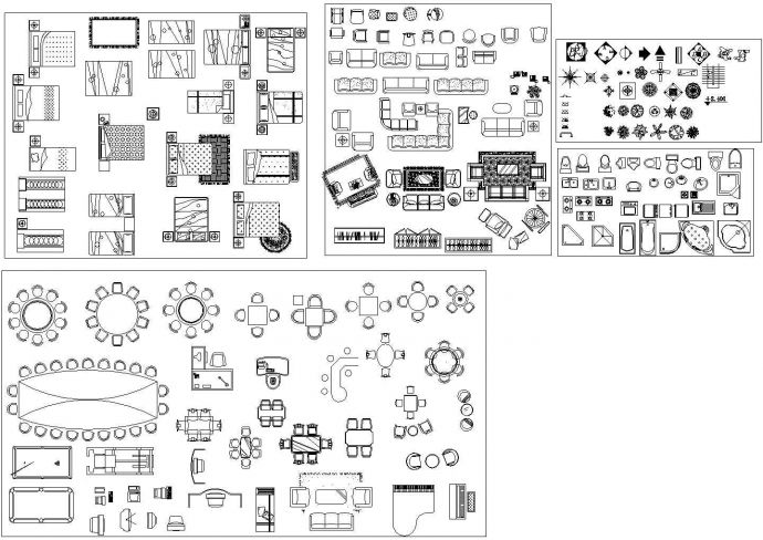 室内家具家装设计CAD图块图例图库（甲级院设计）_图1