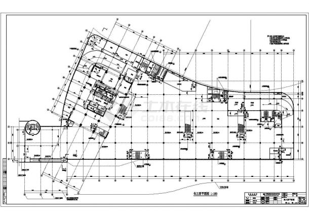 重庆某四十二层国际城全套建筑施工设计cad图（186米）-图二