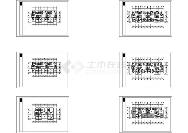 1种方案：单元楼户型平面图cad施工图设计-图二