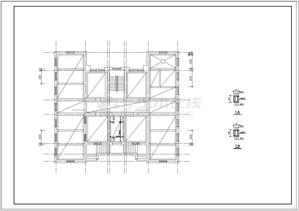 三层砖木坡屋顶房屋加固结构cad设计施工图-图一