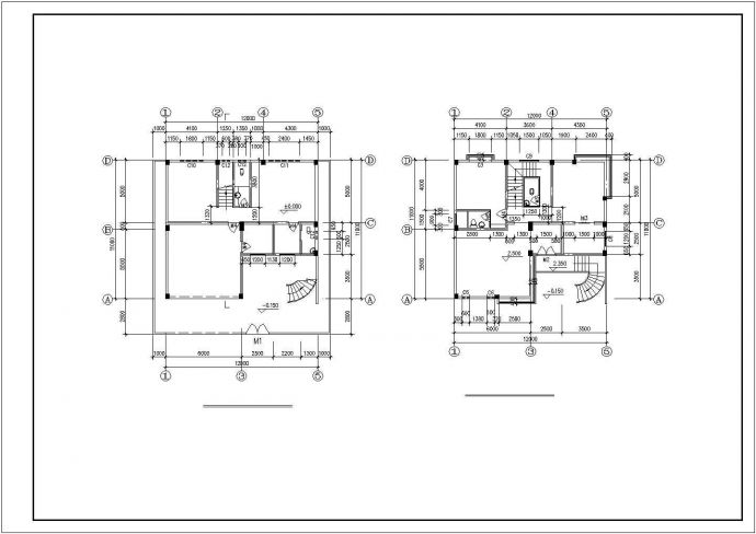 湖州市某村镇4层框架结构自建民居楼平立剖面设计CAD图纸_图1