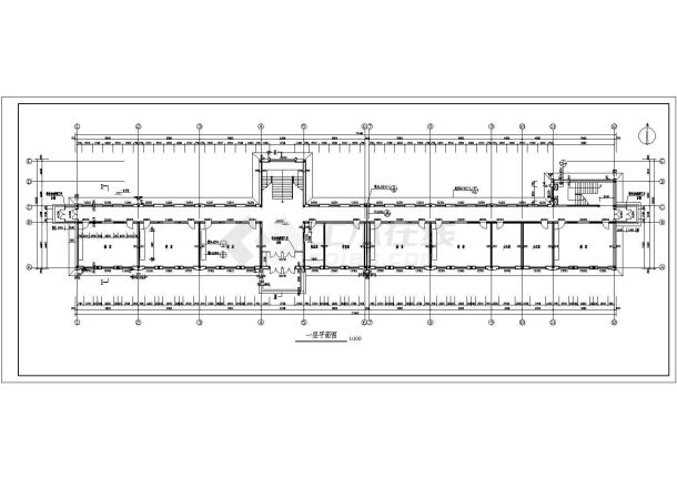 某农村小学 教学楼建筑设计图CAD-图一