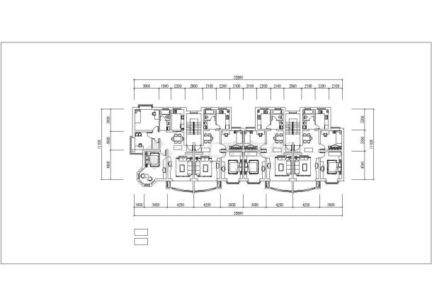 新余市金地园小区六层住宅楼立剖面设计CAD图纸（每层360平米）-图一