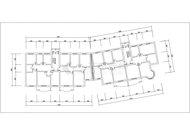 晋中市绿苑嘉园小区六层住宅楼立剖面设计CAD图纸（每层460平米）-图一