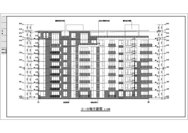 芜湖市某小区4150平米8层框架结构住宅楼全套建筑设计CAD图纸-图一