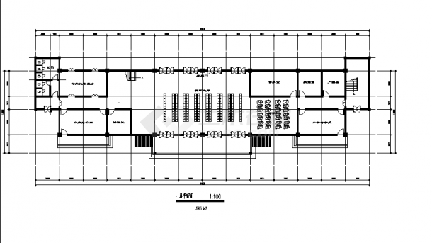 广西二套汽车站综合楼建筑设计施工cad图纸（含设计说明）-图一