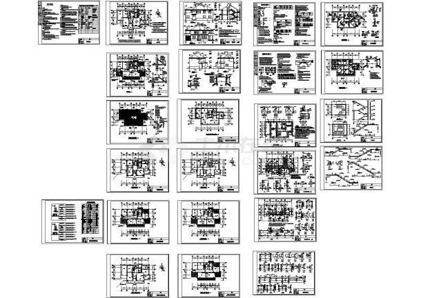 某358平方米砖混结构农村民宅小别墅全套建筑施工图（含设计说明，含结构设计，含电气设计）-图一