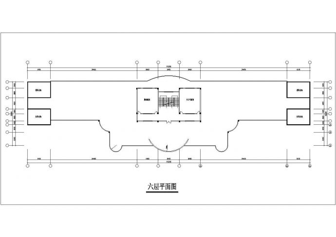 某砖混结构六层中学教学楼设计cad建筑方案图（甲级院设计）_图1