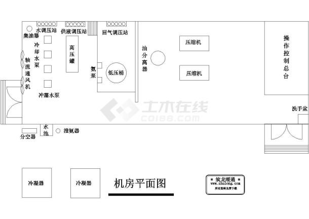 厂房设计_某生鲜公司厂房冷库设计全套施工cad图纸(含机房平面布置图，系统3简化图)-图一