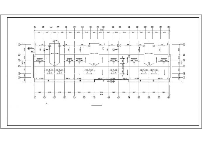 天津某小区3100平米左右6层砖混结构住宅楼建筑设计CAD图纸_图1