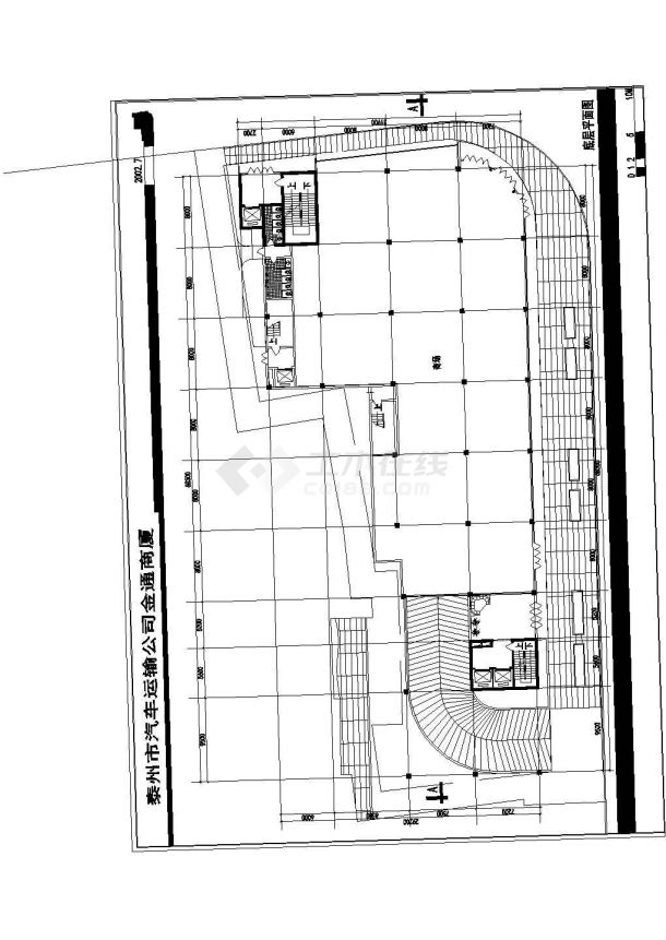 泰州市汽车运输公司金通商厦建筑设计施工图（含效果图）-图二