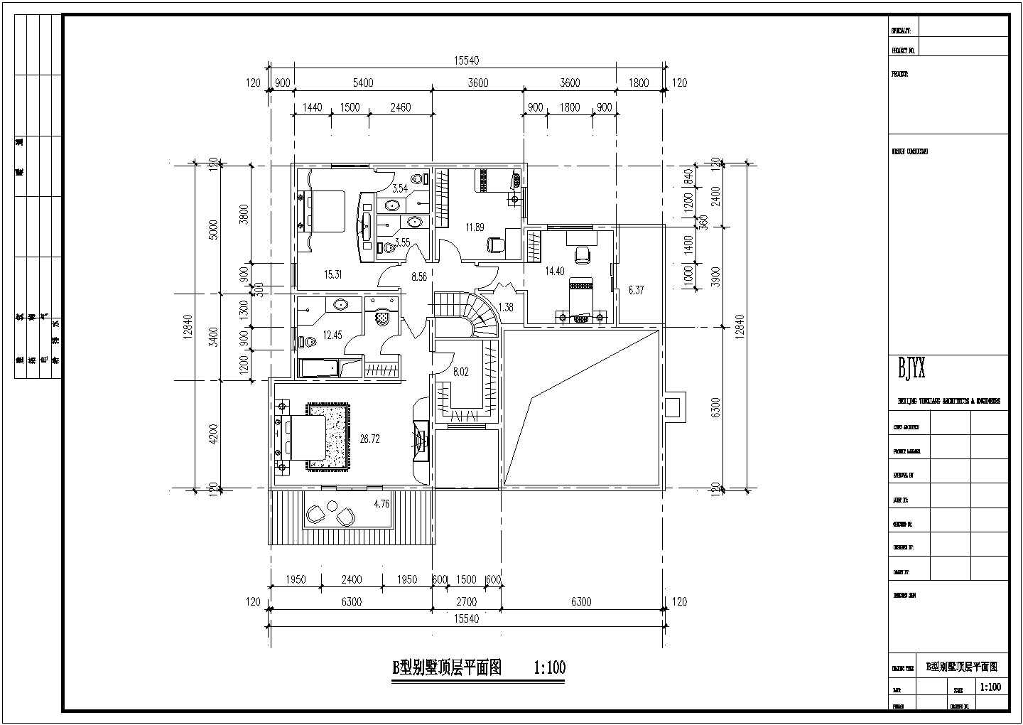 某城市高档别墅建筑方案经典户型设计施工CAD图纸