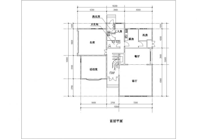某城市高档多层别墅建筑方案经典户型设计施工CAD图纸_图1