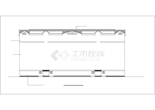 3280平米6层框混结构住宅楼平立剖面设计CAD图纸（底层为车库）-图二
