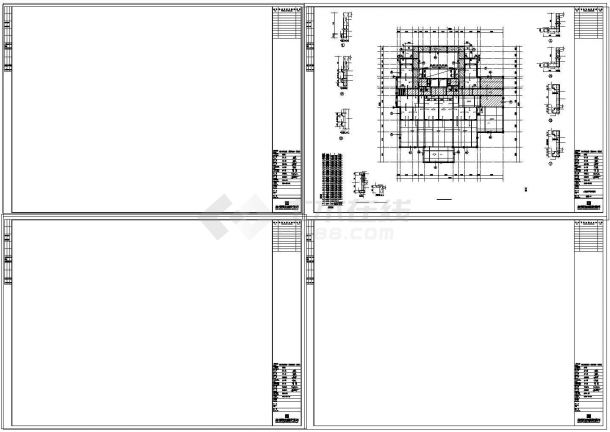 [海南]22层钢混剪力墙结构住宅楼cad结构施工图-图二