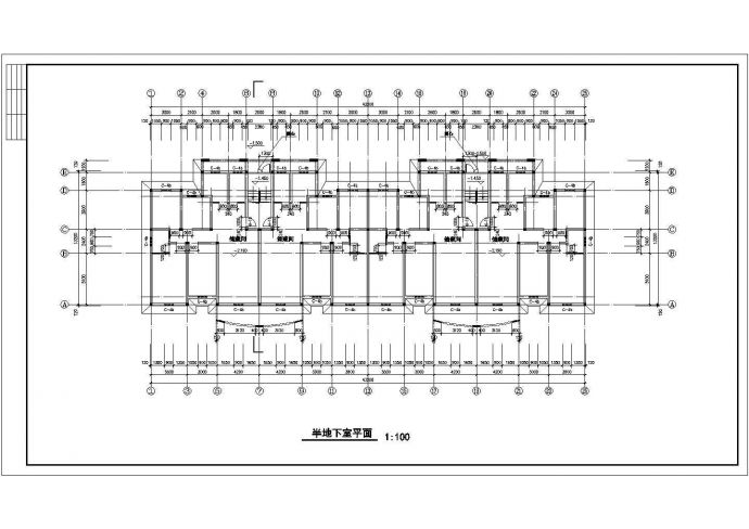 某小区七层框混结构住宅楼建筑设计CAD图纸（含阁楼和半地下室）_图1