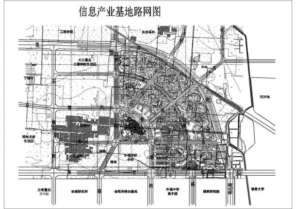 郑州某信息产业基地路网图-图一