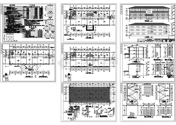 某三层化工厂办公综合楼cad建筑设计施工图-图二