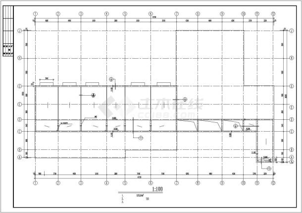 某大型3层框混结构商务休闲会所平立剖面设计CAD图纸-图一