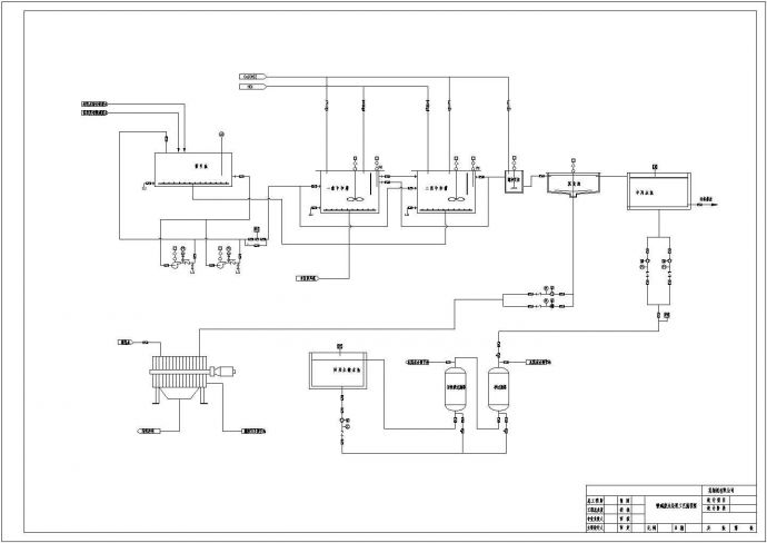某酸碱废水工艺镀锌废水处理 流程图 CAD版本_图1