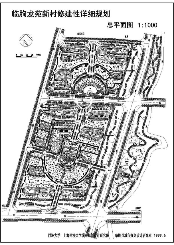 临朐龙苑新村修建性详细规划CAD总平面图-图一