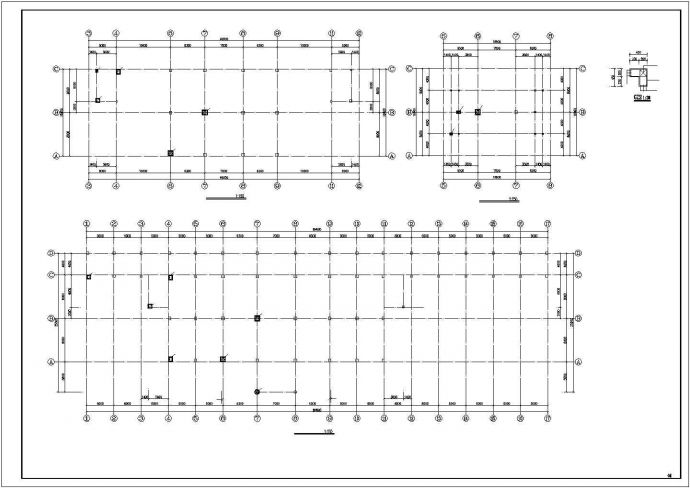 杭州某高尔夫球场1600平米2层框架结构休闲会所结构设计CAD图纸_图1