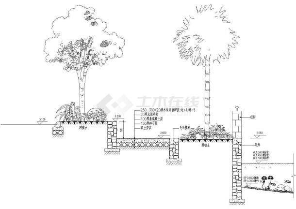 某地区最美最受欢迎树池剖面图2-图二