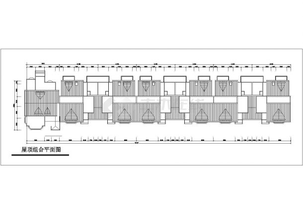 昆明市某居住区4层组合式住宅楼建筑设计CAD施工图（含户型图）-图一