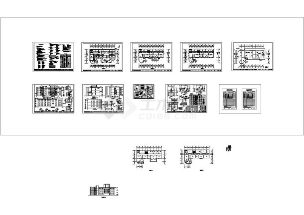 某市1535平方米三层办公楼建筑施工图-图一