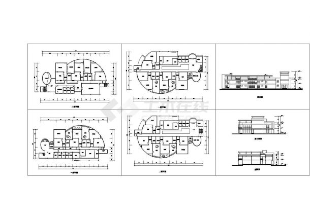 某小区内幼儿园教学楼建筑设计cad方案图 cad版-图一