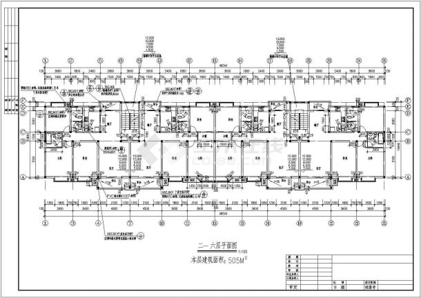 六层住宅施工图详细设计施工全套建筑平立面CAD图纸-图二
