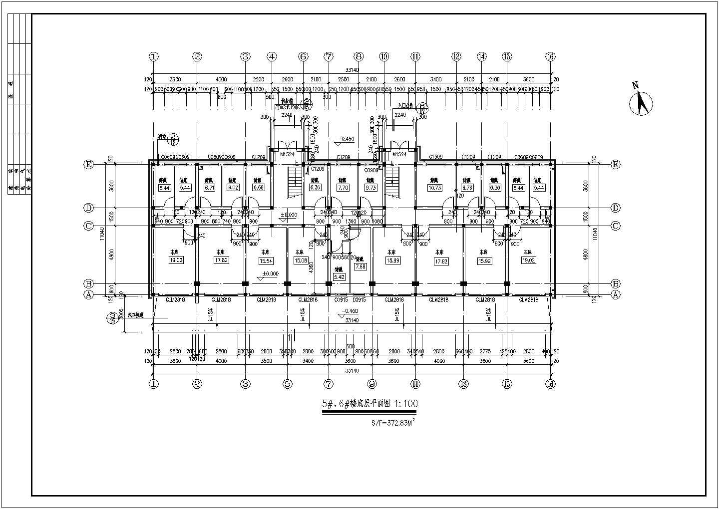 六层住宅小建筑详细设计施工全套建筑平立面CAD图纸