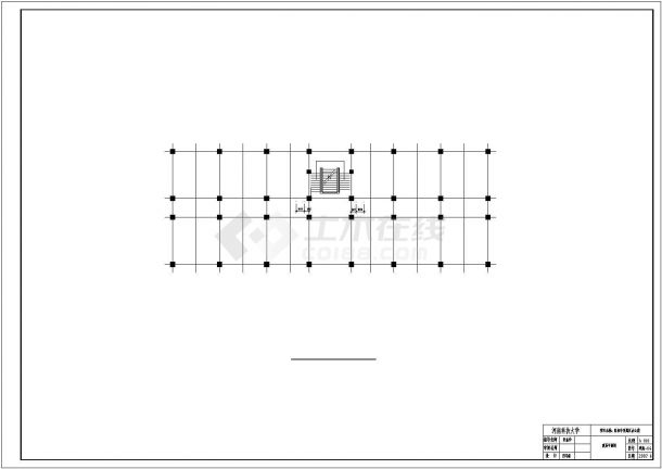 办公楼设计_某7层框架办公楼建筑设计图纸（含计算书，建筑、结构图，PKPM模型）-图一