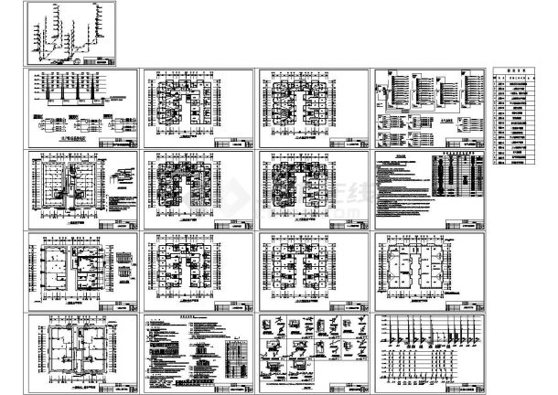 6层凹型商住楼水电施工图（含说明）-图一