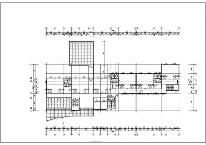 广州市某社区幼儿园2280平米3层框架教学楼平立剖面设计CAD图纸_图1