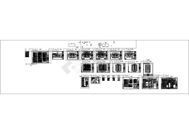 符合新防火规范的户型cad-2018.12月【 一梯两户两单元-三房两厅两卫- 梯北侧。一字型。11F 底部带架空 层 全套平立剖含说明大样】-图一