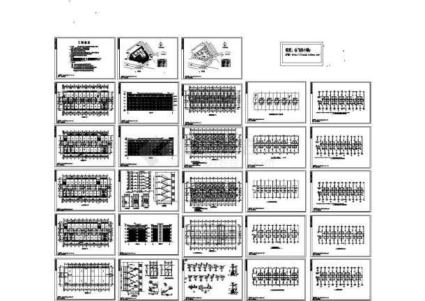 5层4390平米砖混职工宿舍楼建筑、结构施工图cad-图一