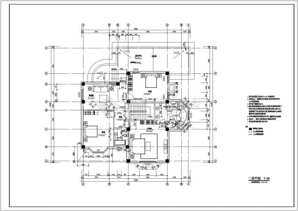 某别墅施工详细设计建筑平立面CAD图纸-图一