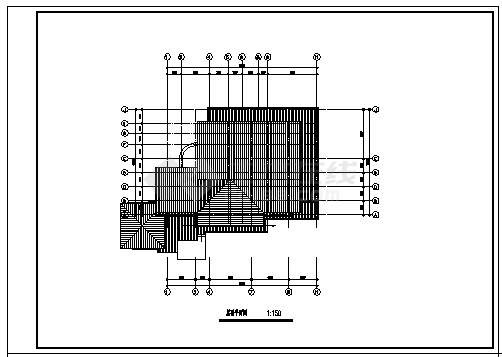 300平米二层农村自建中式风格带凉亭别墅施工全套设计cad图(带效果图，共六张)-图二