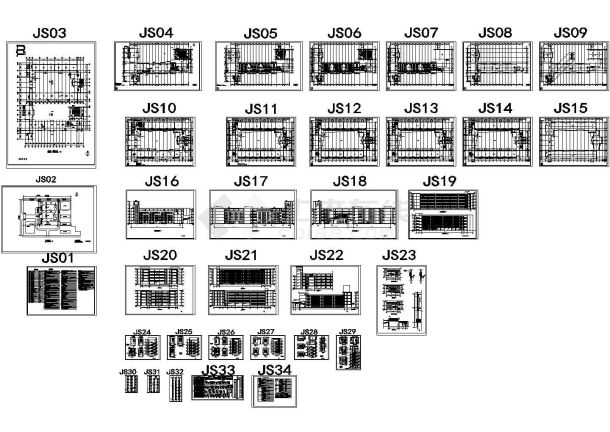 县实验中学教学楼新校区公共教室建筑组团工程建筑施工图-图一