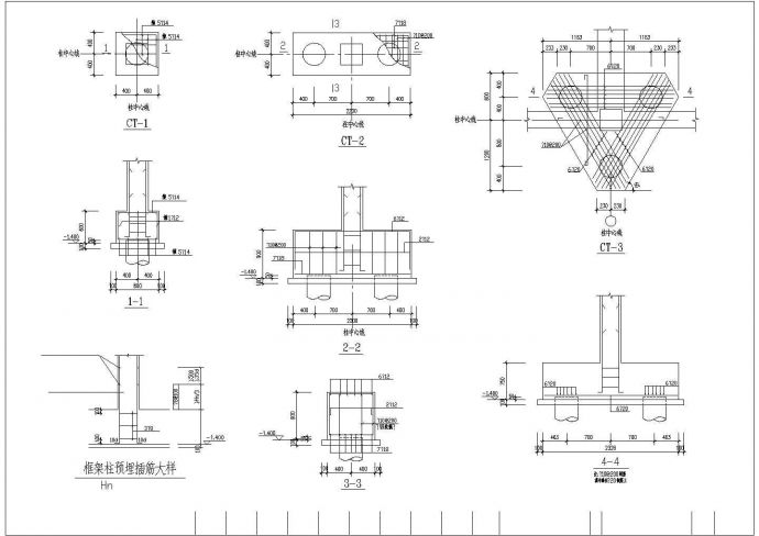 某三层管理用房结构设计CAD图_图1