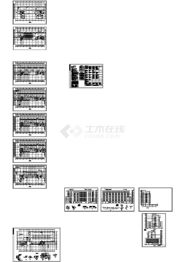 广东某医院8层框架结构综合楼建筑设计方案图纸-图一