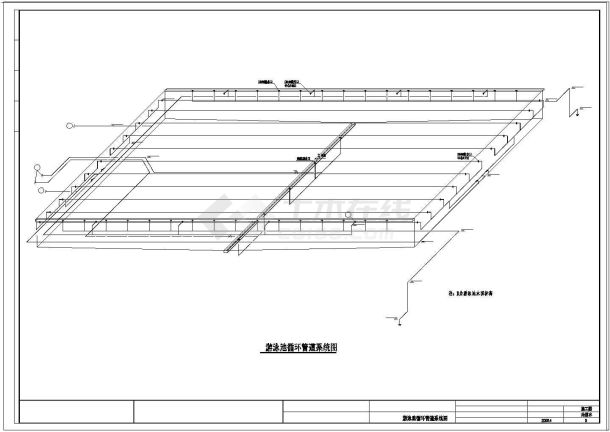 第二大学游泳池系统工程CAD设计施工图纸-图一