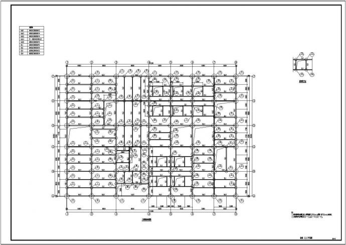 41.2x29.2m 4层钢结构厂房结施全图_图1