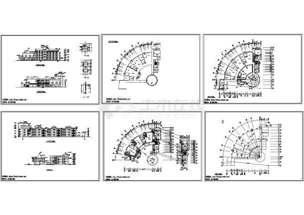 2704平方米3层幼儿园教学楼建筑设计施工cad图纸，共六张-图二