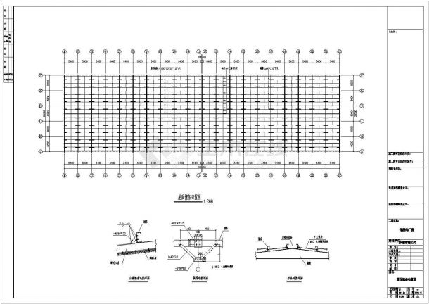 某地方公司钢结构厂房工程设计CAD图-图二