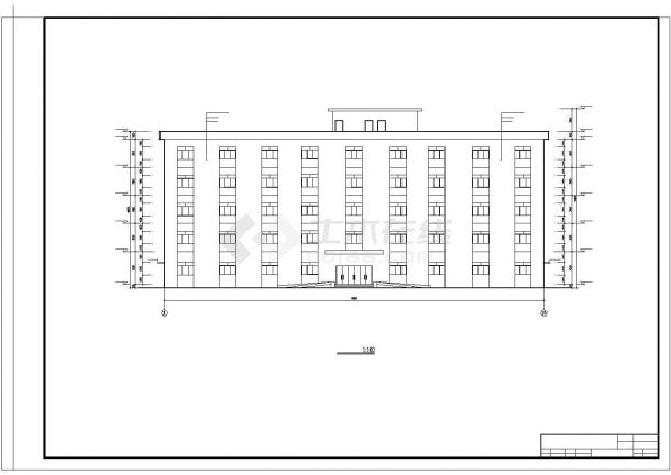 5324平米5层钢框架办公楼建筑结施图（含计算书）-图一