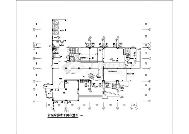 医院综合功能楼给排水施工示意图-图二