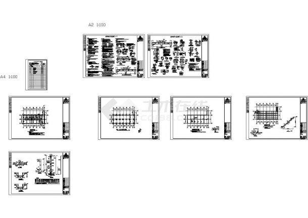 某300㎡小区消防水池设计cad全套工艺施工图（含设计说明，含建筑、结构、水电设计）-图二
