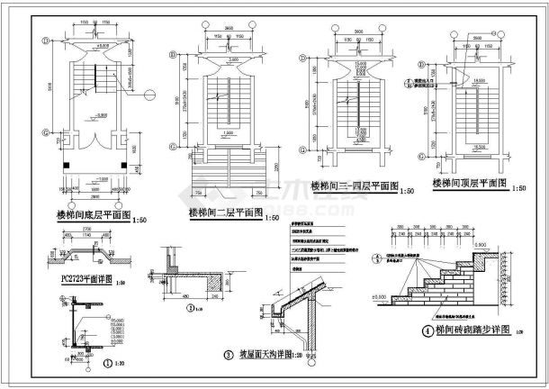 某地6层住宅楼建筑设计cad全套施工图-图一